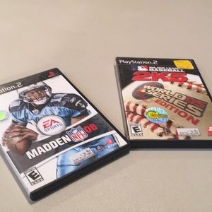 Football and baseball PlayStation 2 games